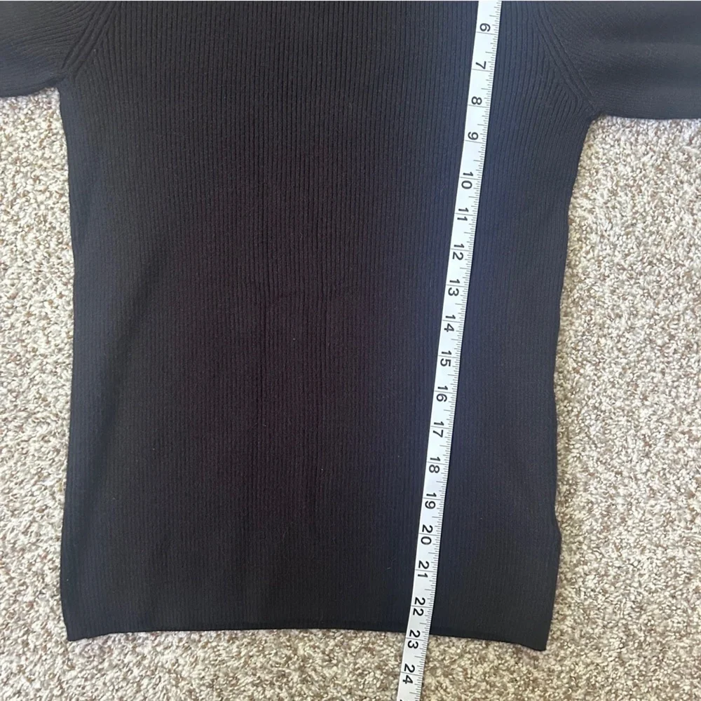 Express Black Ribbed Sweater Large Neutral Casual Comfy Stretch - Picture 6 of 6